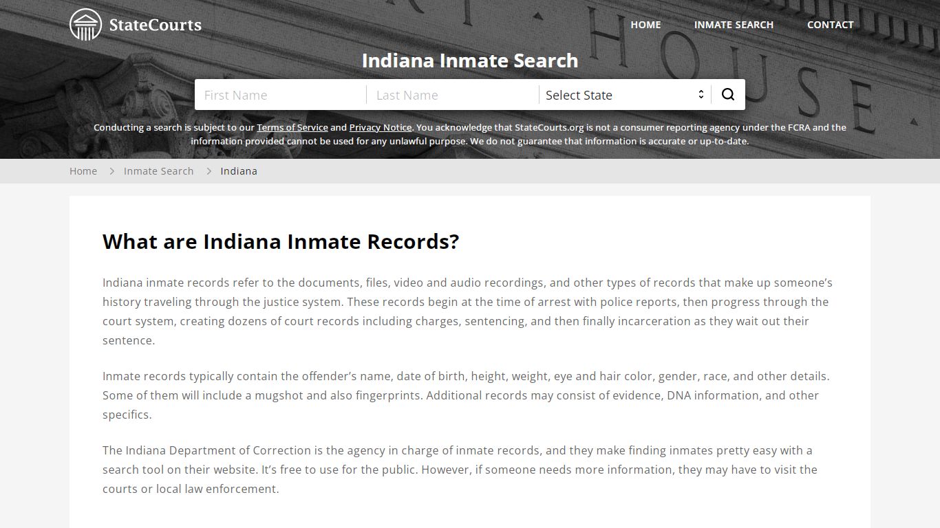 Indiana Inmate Search, Prison and Jail Information ...